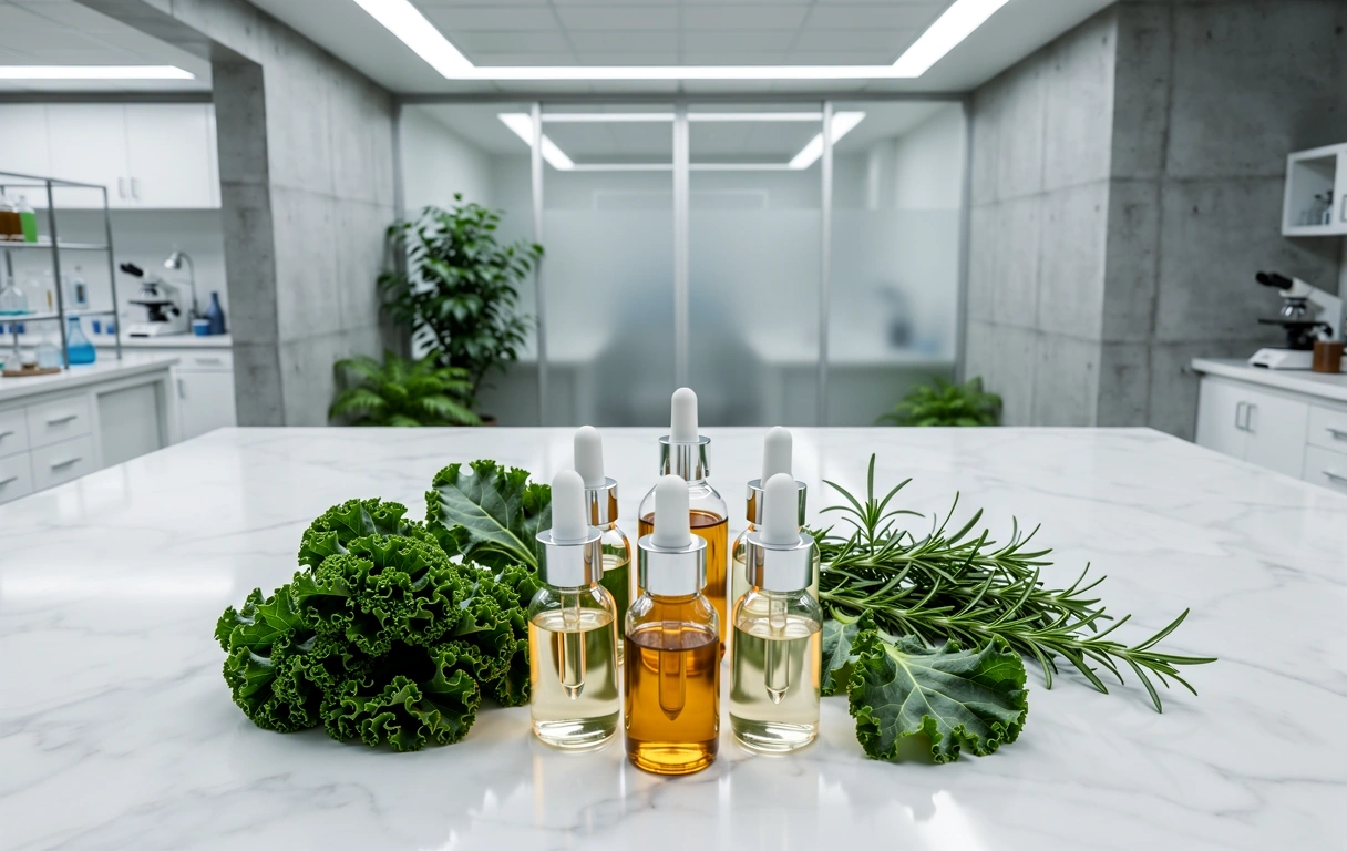Botanical extracts on marble